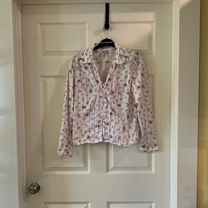 Vintage Faded Glory Authentic  M Floral Western Pullover Shirt